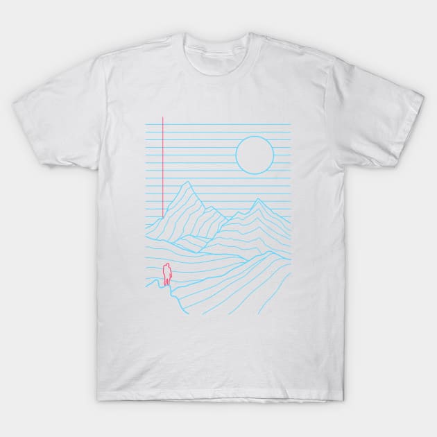 Linear Mountainscape T-Shirt by Gammaray